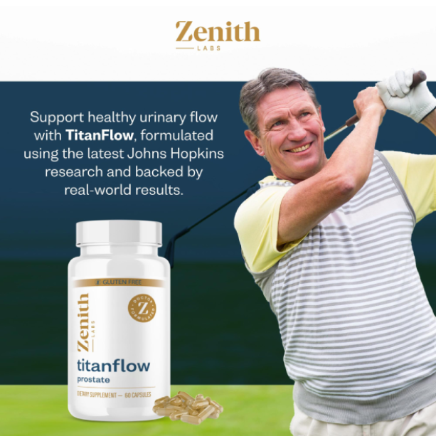 TitanFlow supports healthy urinary flow and helps improve daily comfort for men